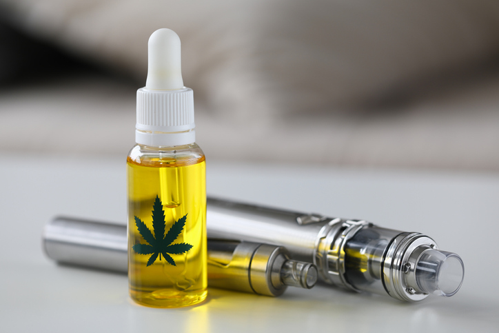 Medical marijuana treatment concept thc vape juice