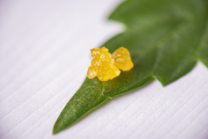 Cannabis concentrate live resin extracted from medical marijuana badder